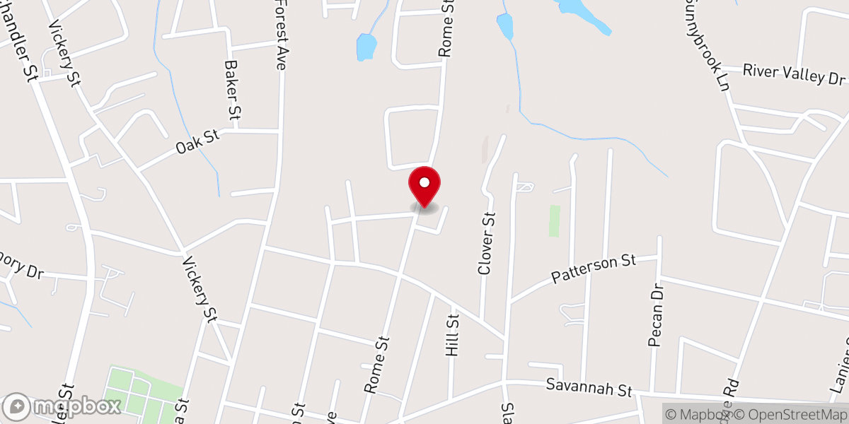 Map showing location of St Luke CME Church