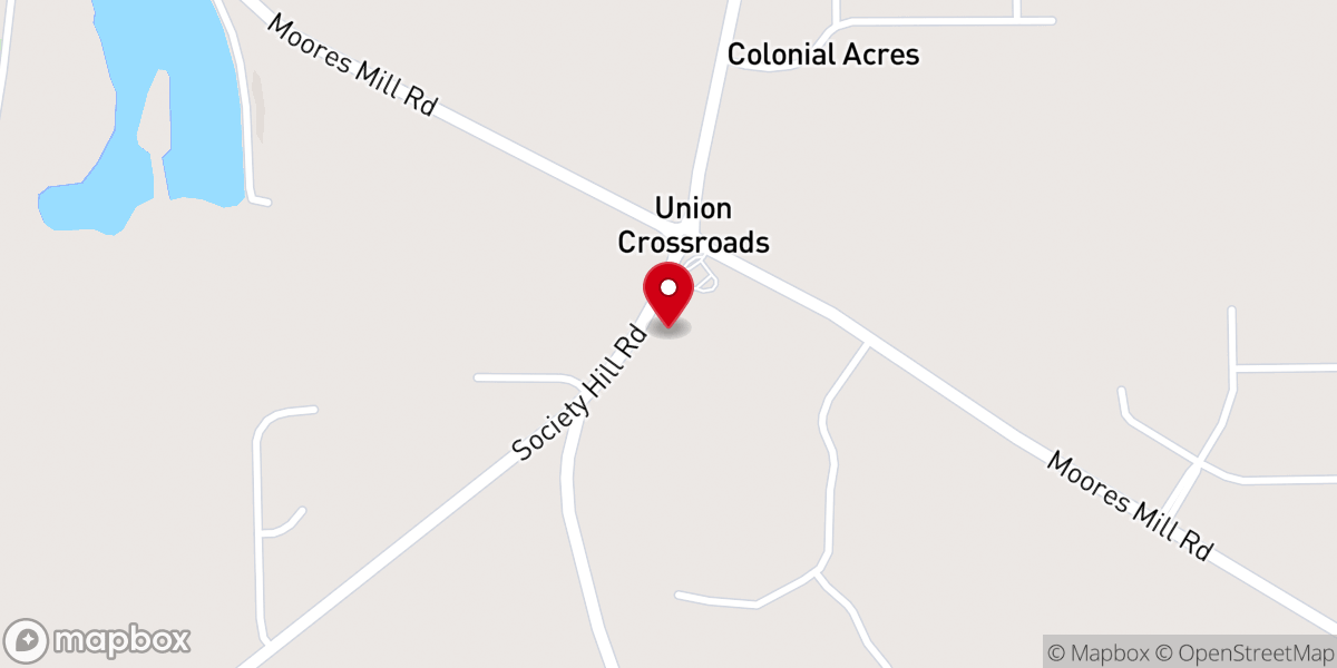 Map showing location of Grace Baptist Church