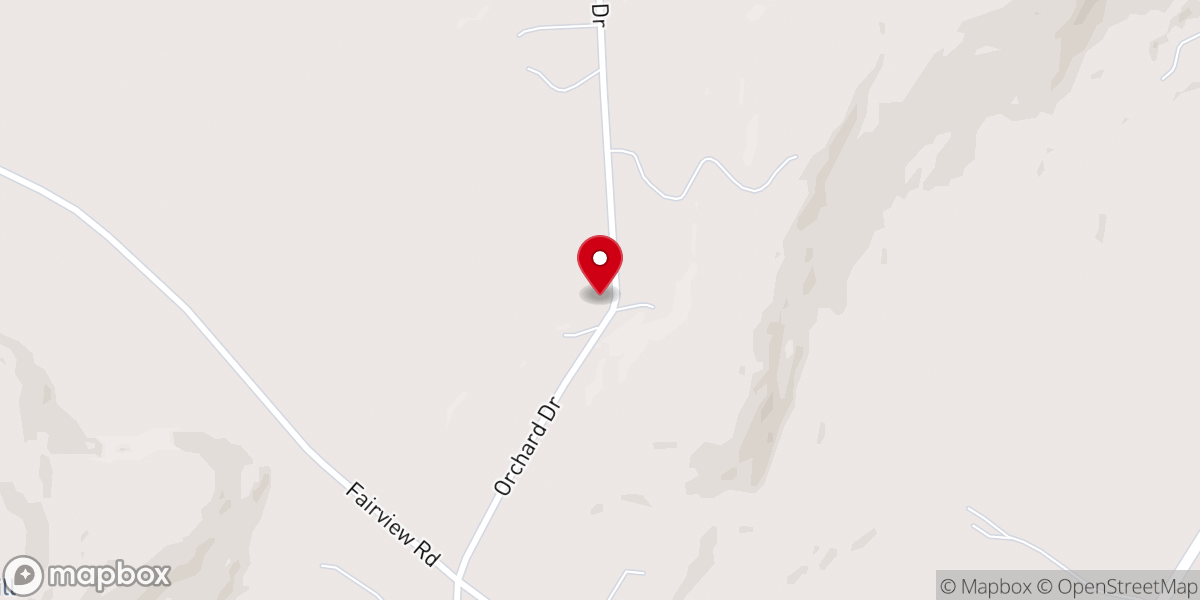 Map showing location of Pleasant View Baptist Church