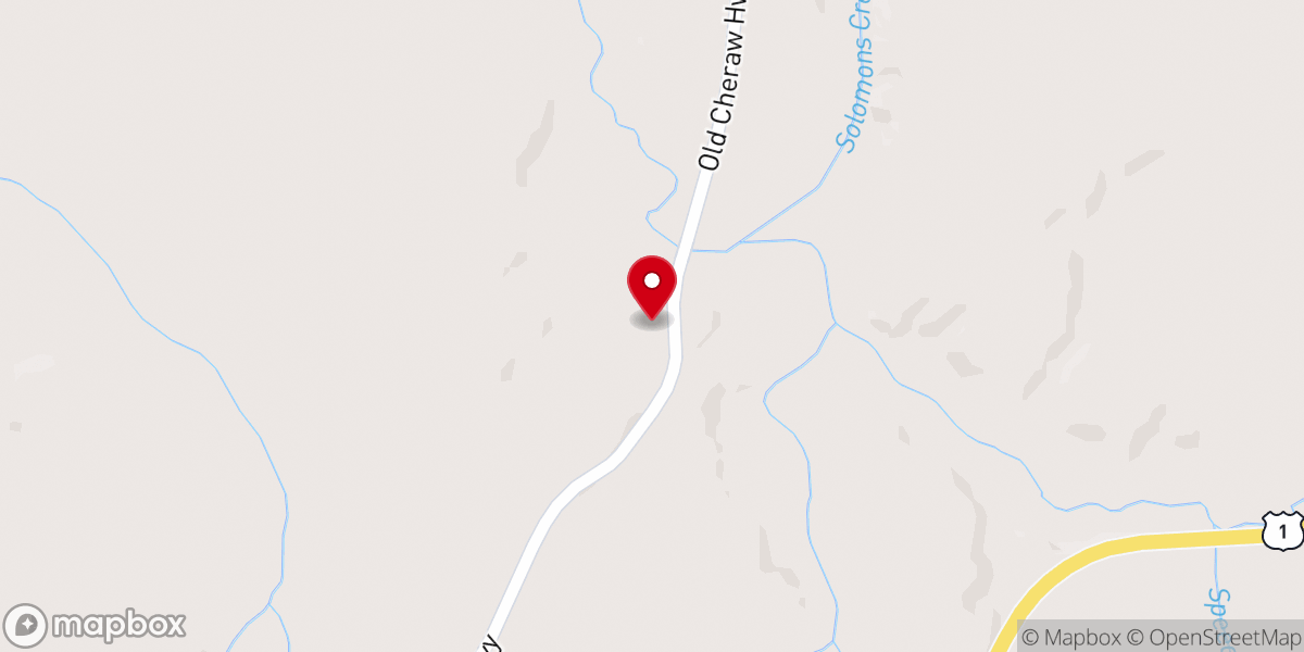 Map showing location of Old Diggs Chapel