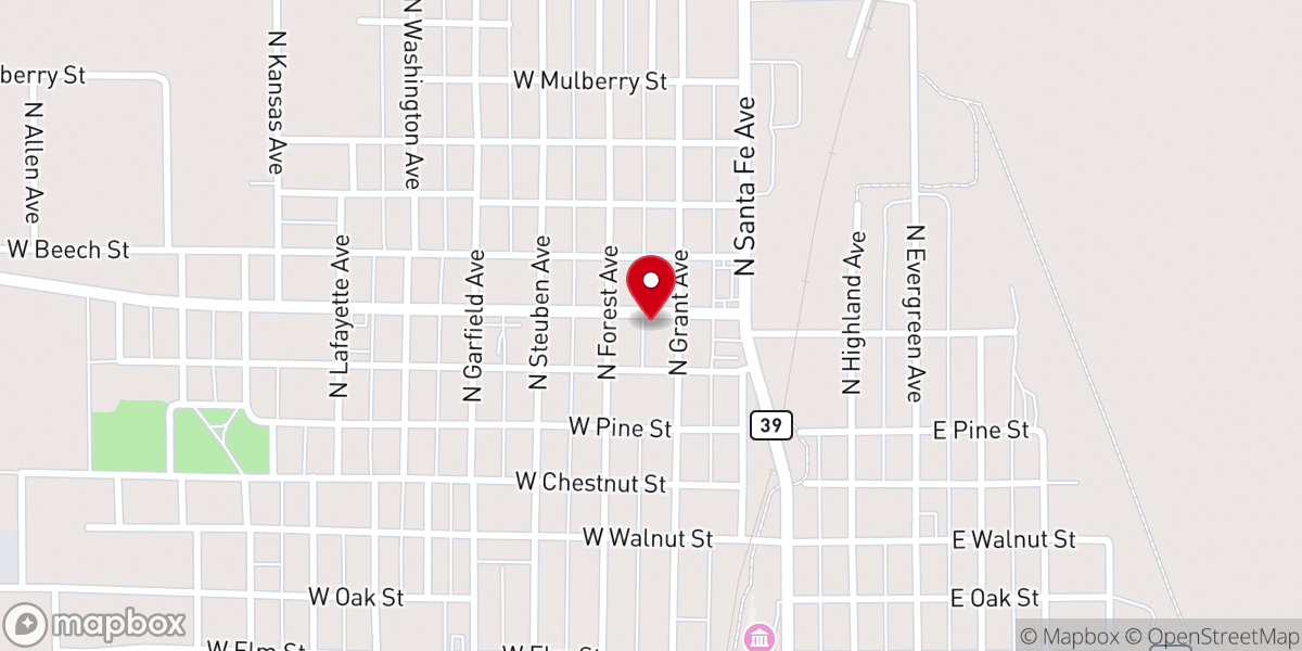 Map showing location of Udderly perfect thrift store