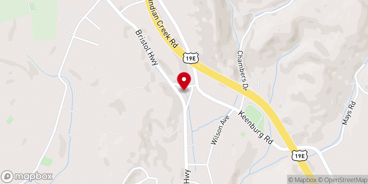 Map showing location of Borderview Christian Church