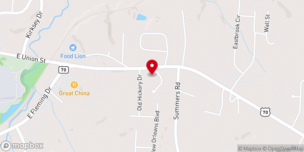 Map showing location of Catawba River Baptist Association