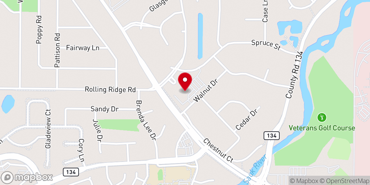 Map showing location of Westwood Community Church