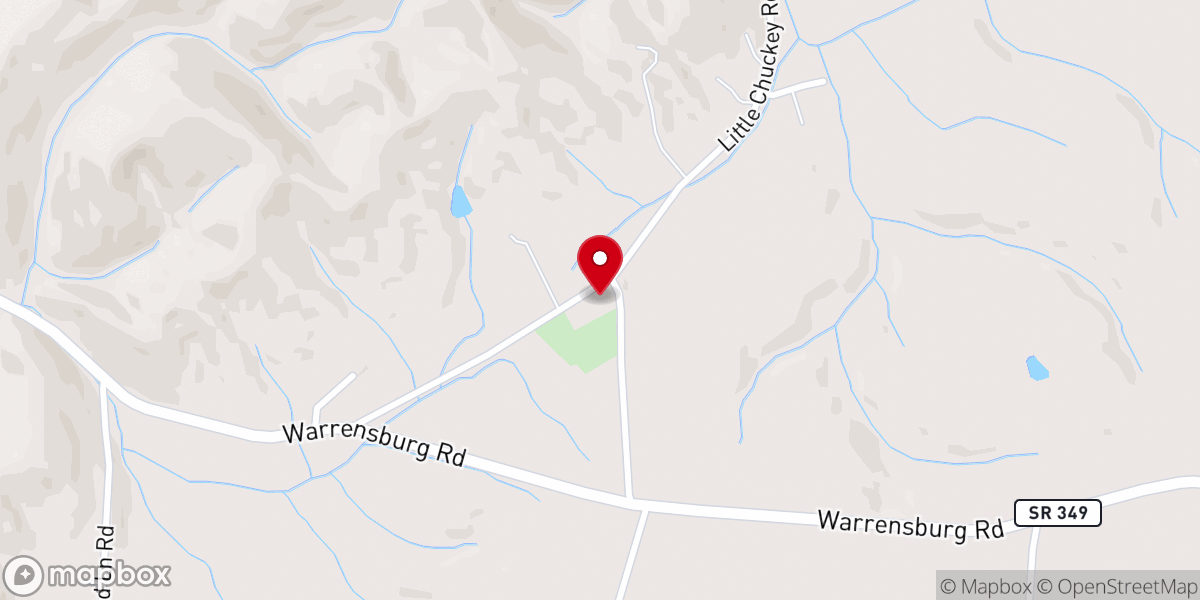 Map showing location of Jackson Chapel F.W.B. Church