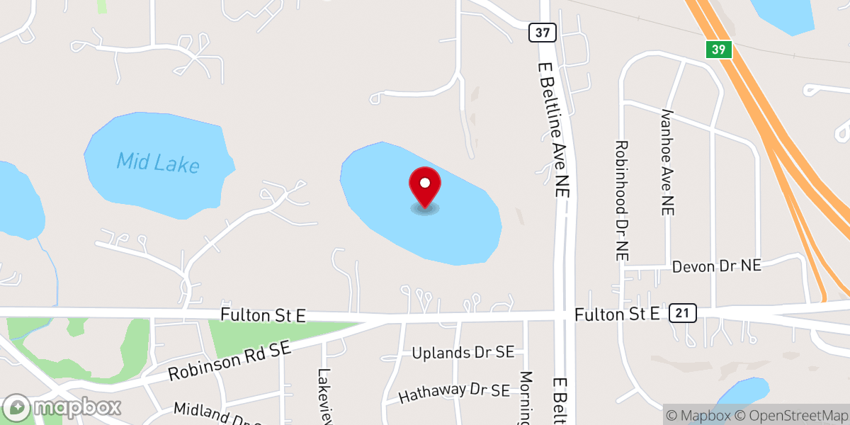 Map showing location of Church Lake