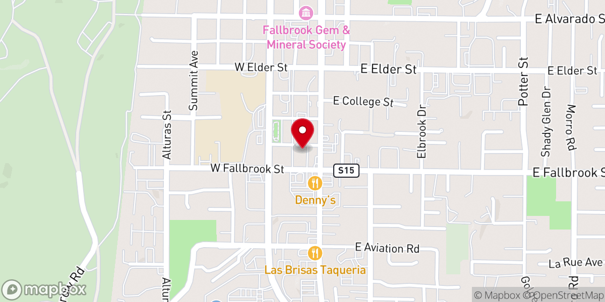 Map showing location of Fallbrook Iglesia de Dios