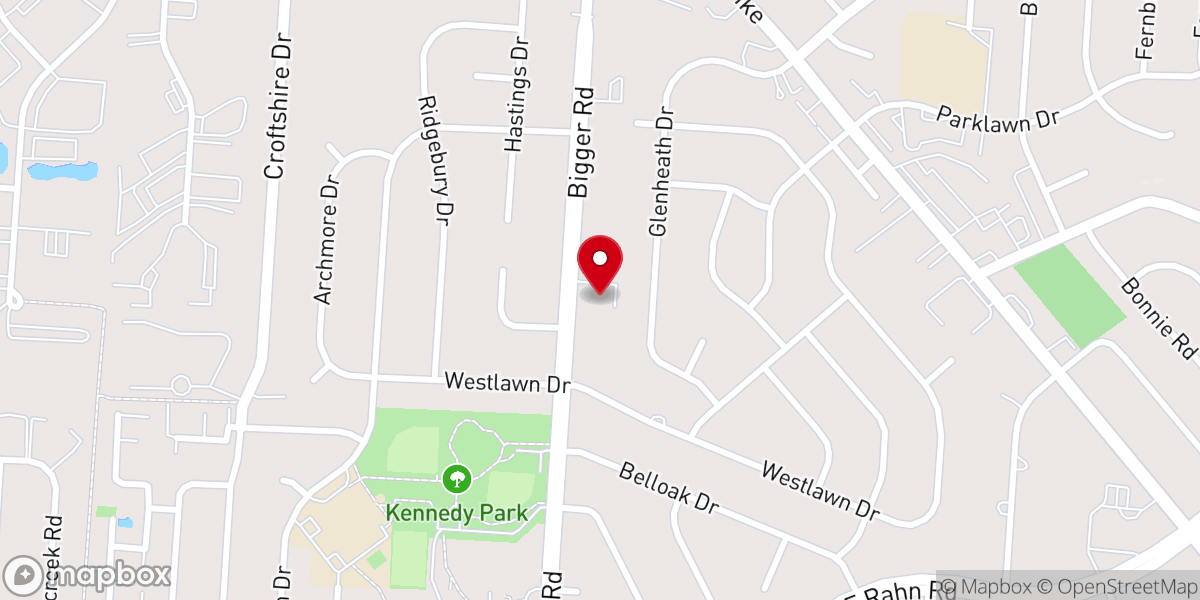 Map showing location of Oak Creek Worship Center