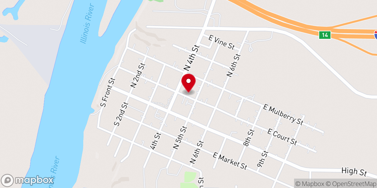 Map showing location of Hennepin United Methodist Church