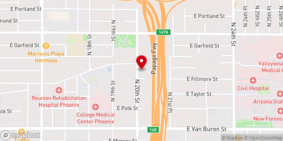 Map showing location of St Philip-Deacon Catholic Center