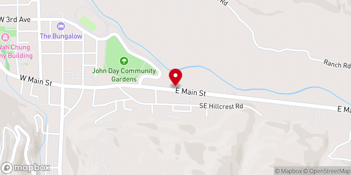 Map showing location of Church of the Nazarene
