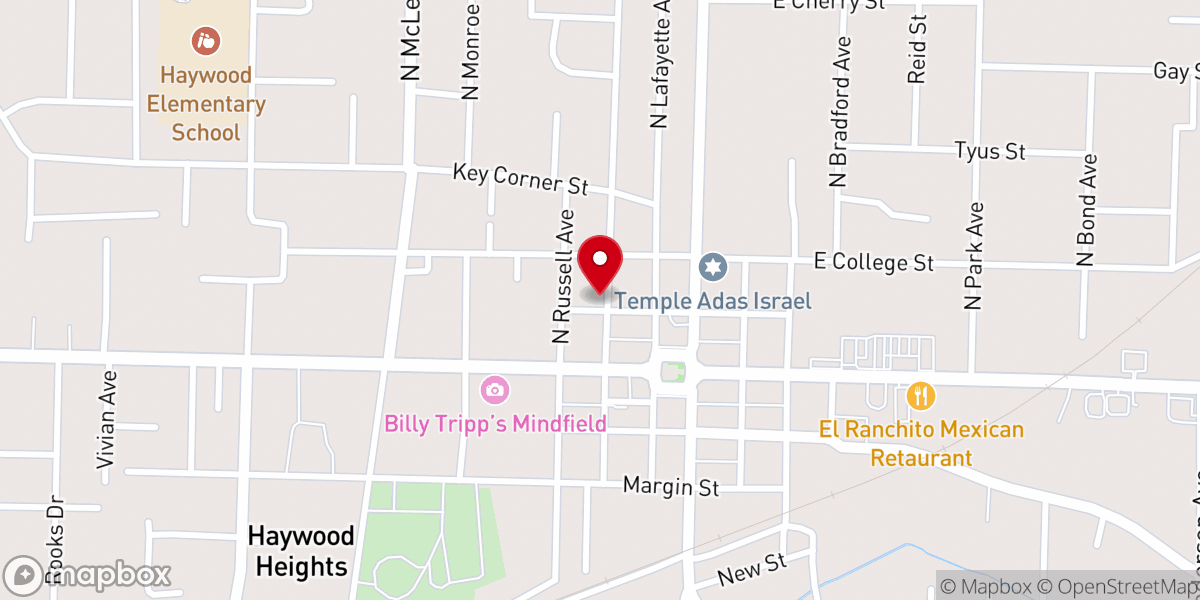 Map showing location of Farmer Chapel CME Church