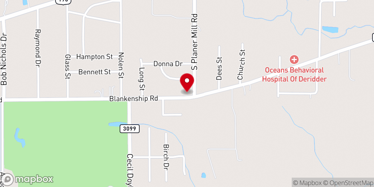 Map showing location of Westview Baptist Church
