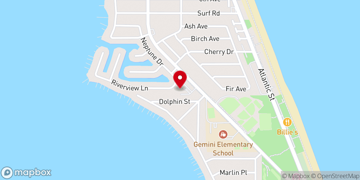 Map showing location of St Sebastian's By-The-Sea Church