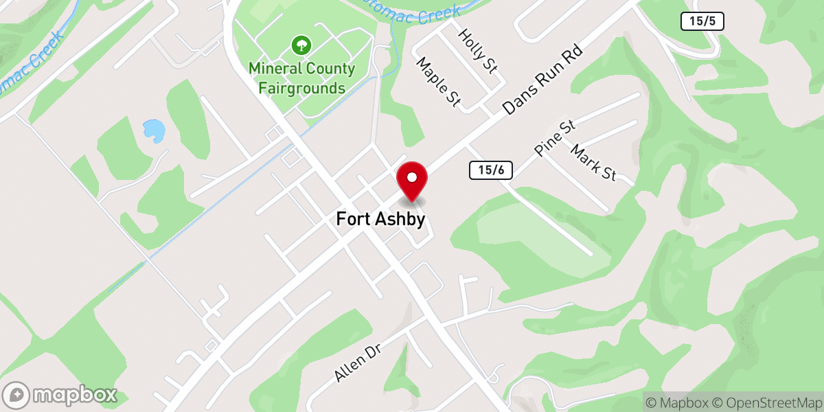 Map showing location of Trinity United Methodist Church