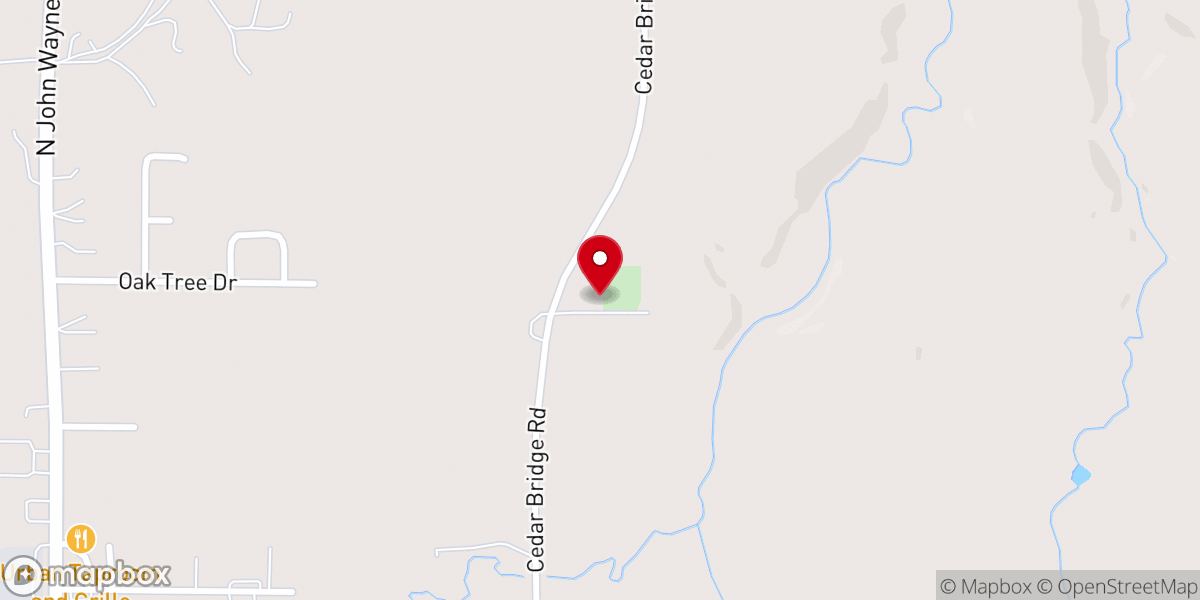 Map showing location of Middle River Primitive Baptist Church