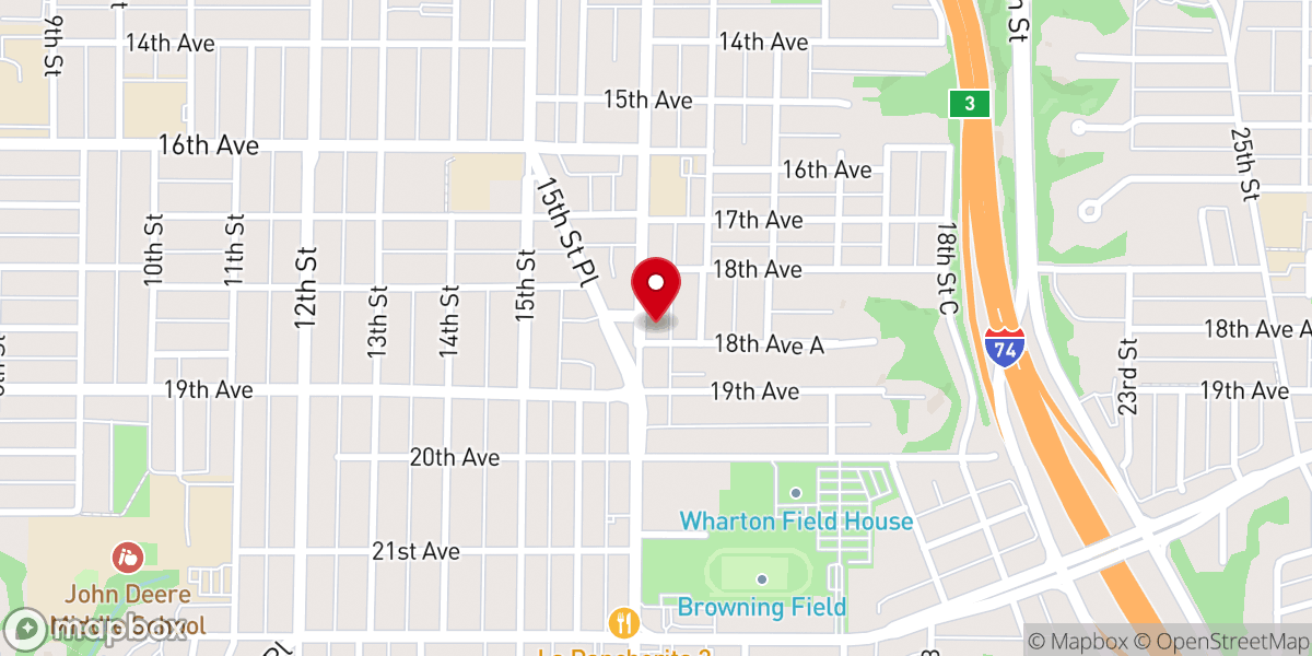 Map showing location of Sacred City Church of Moline