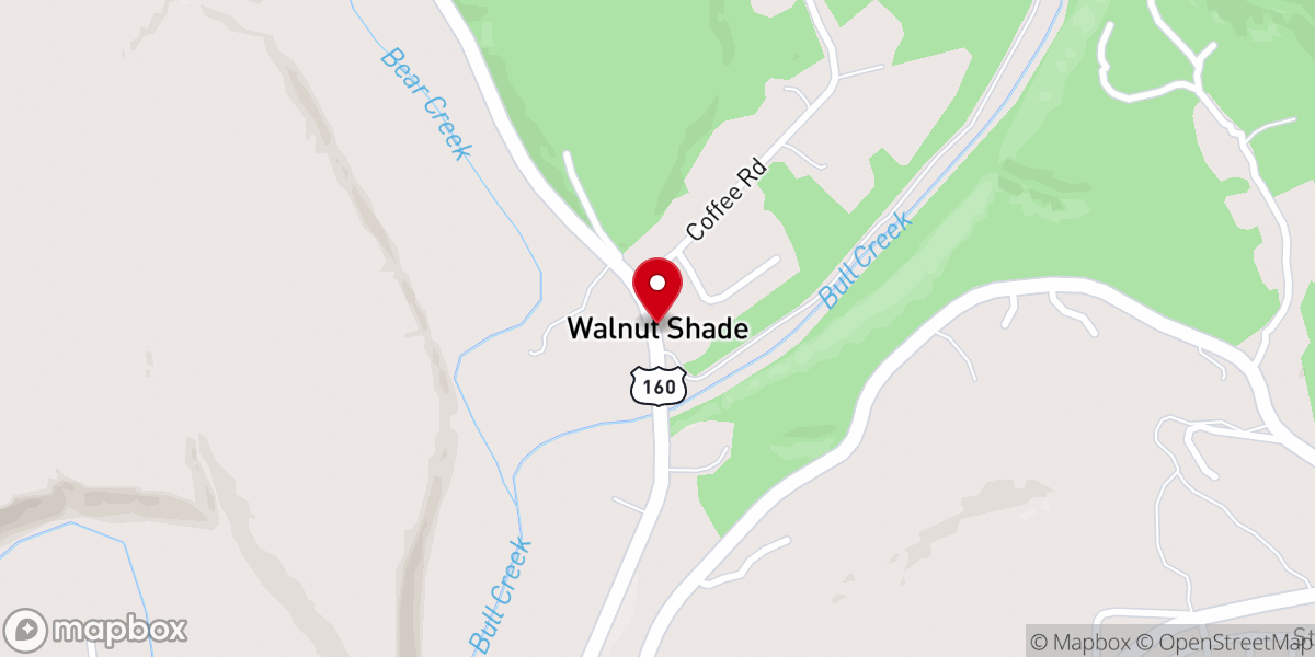 Map showing location of Walnut Shade