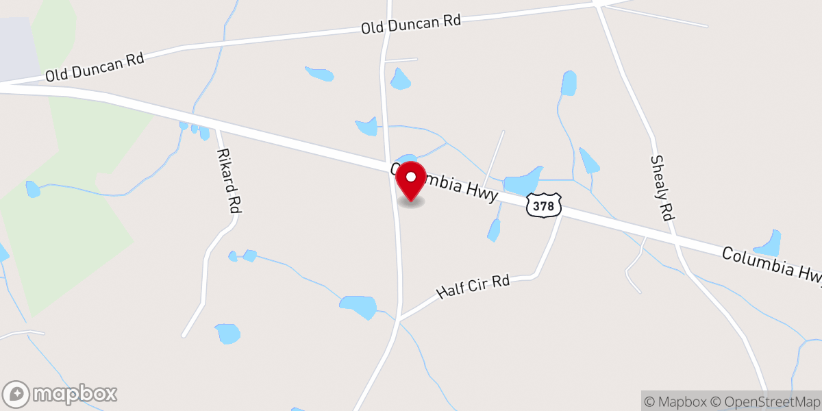 Map showing location of Still Waters Baptist Church