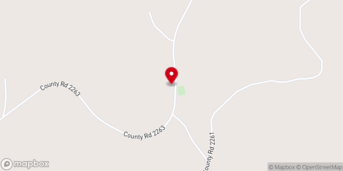 Map showing location of Oak Ridge Church of Christ