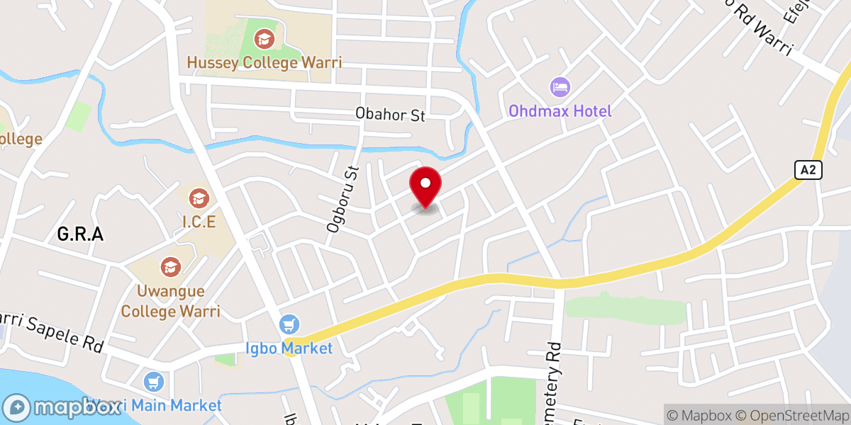 Map showing location of Oasis Model Parish.RCCG