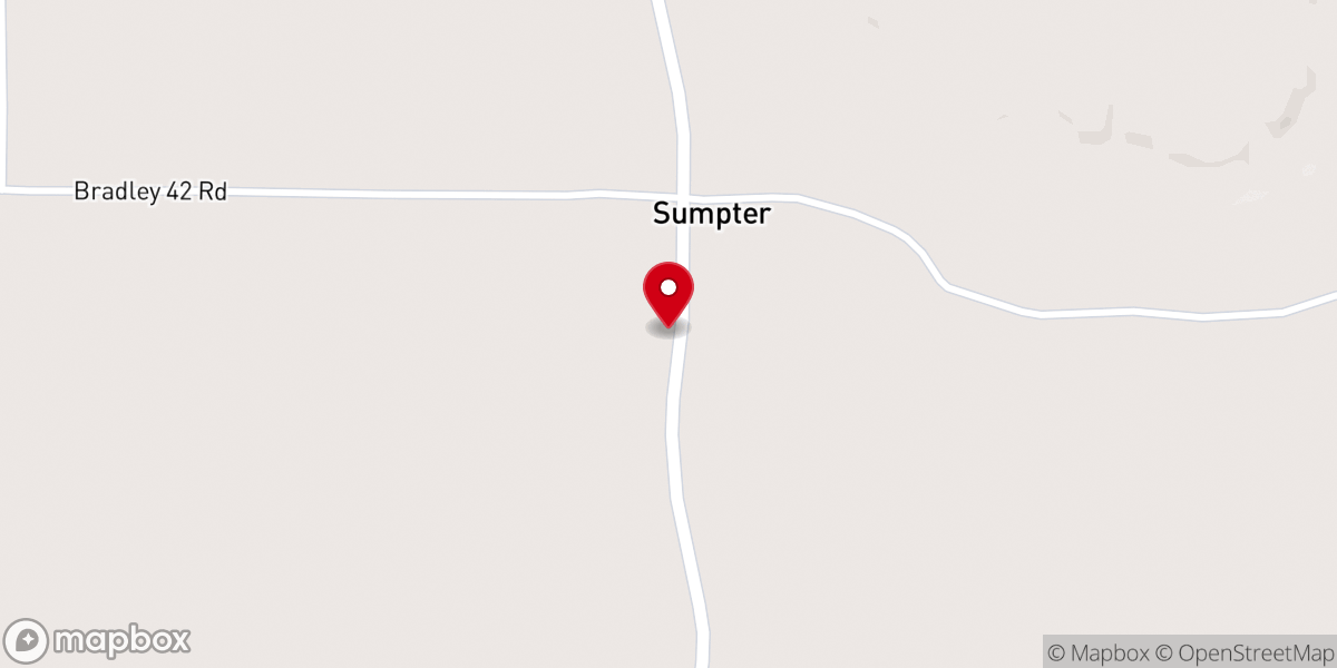 Map showing location of Sumpter Methodist Church