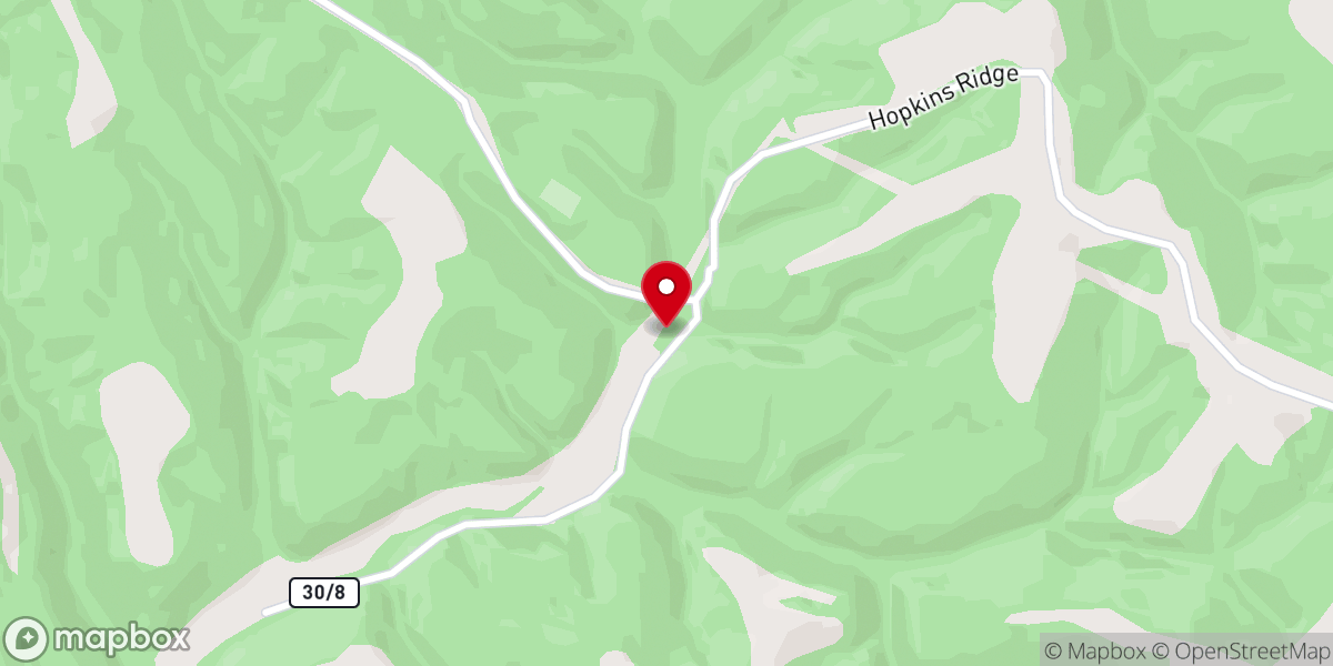 Map showing location of White Pine Church