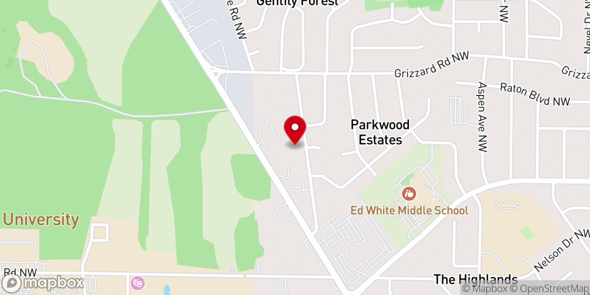Map showing location of Owens Chapel Missionary Baptist Church