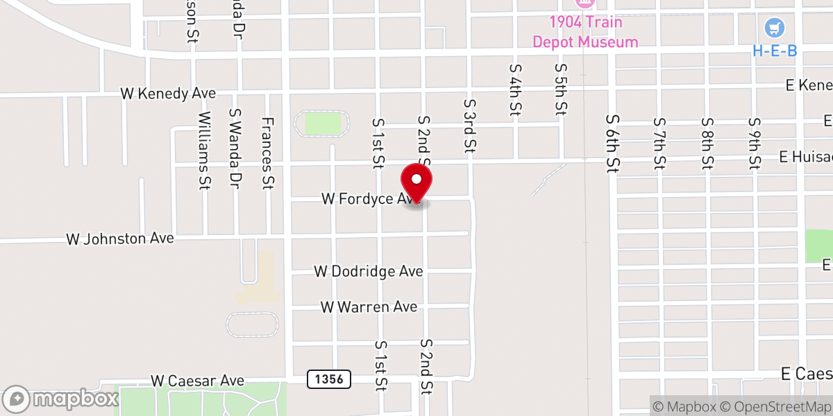 Map showing location of King Star Baptist Church