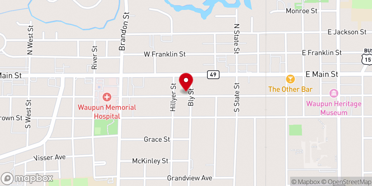Map showing location of First Christian Reformed Church