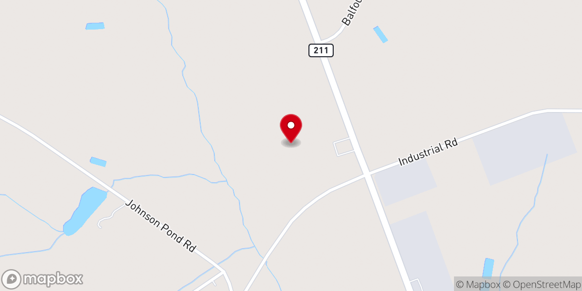 Map showing location of Johnson Chapel Freewill Baptist