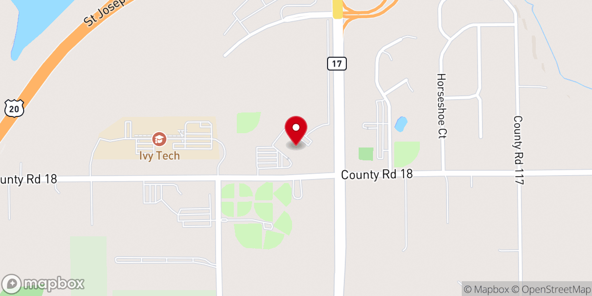 Map showing location of Faith United Methodist Church