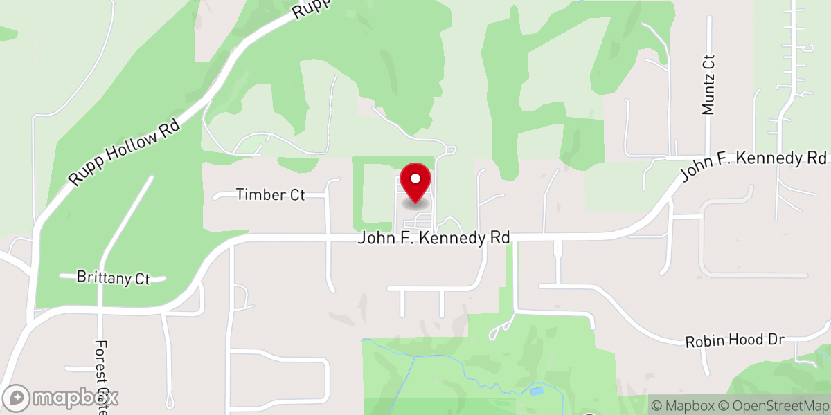 Map showing location of Hope Church