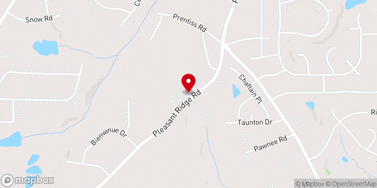 Map showing location of Calvary Church