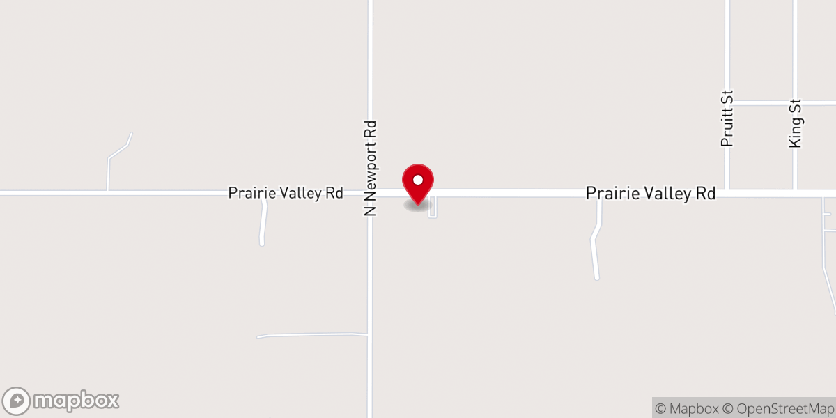 Map showing location of New Hope Free Will Baptist Church