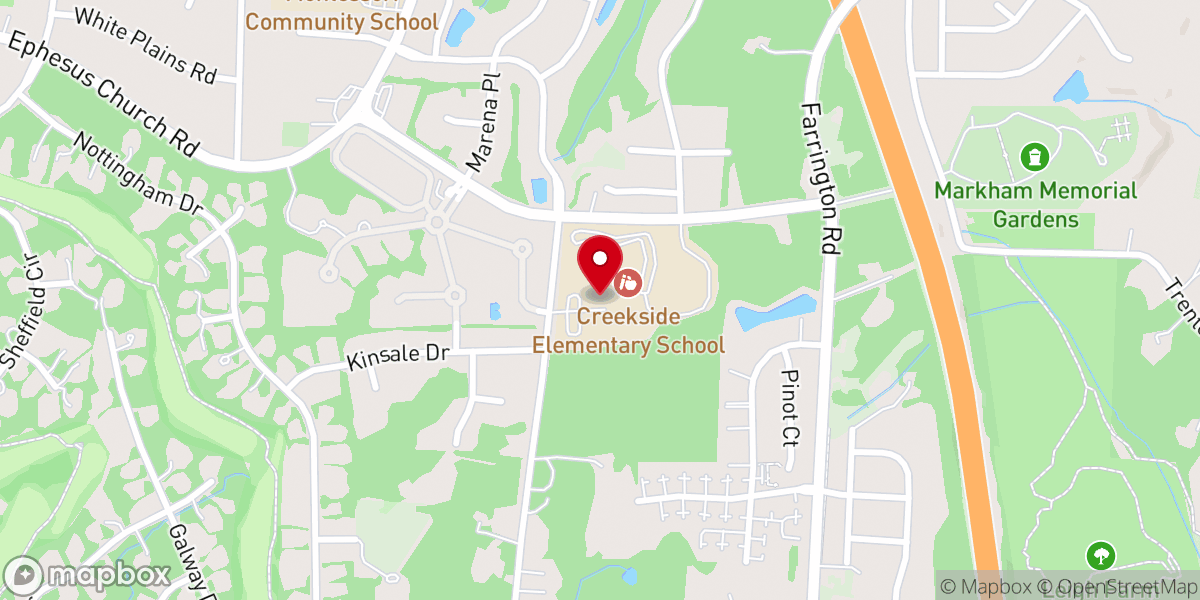 Map showing location of Trinity Baptist Church