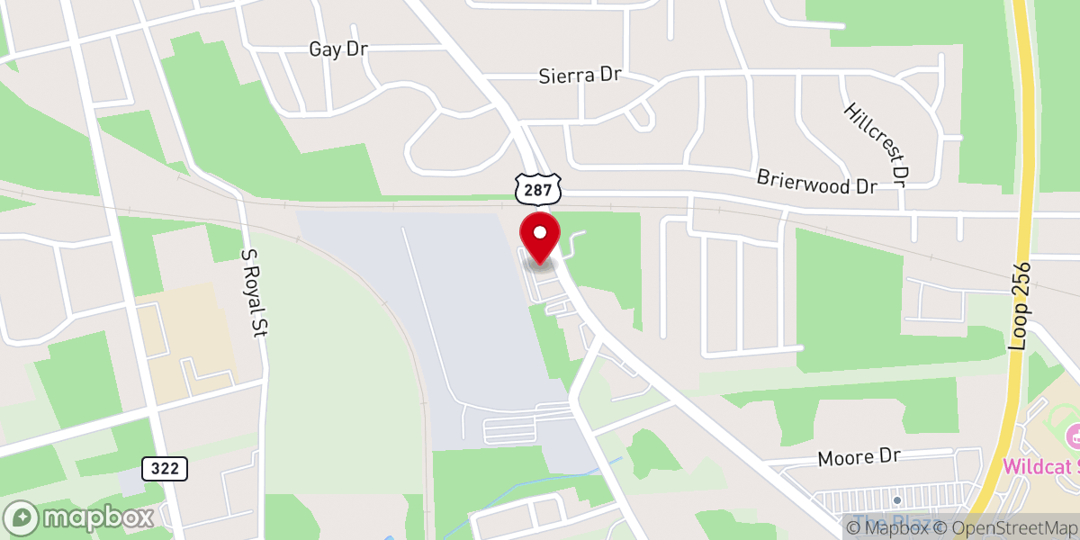 Map showing location of Crockett Road Church of Christ