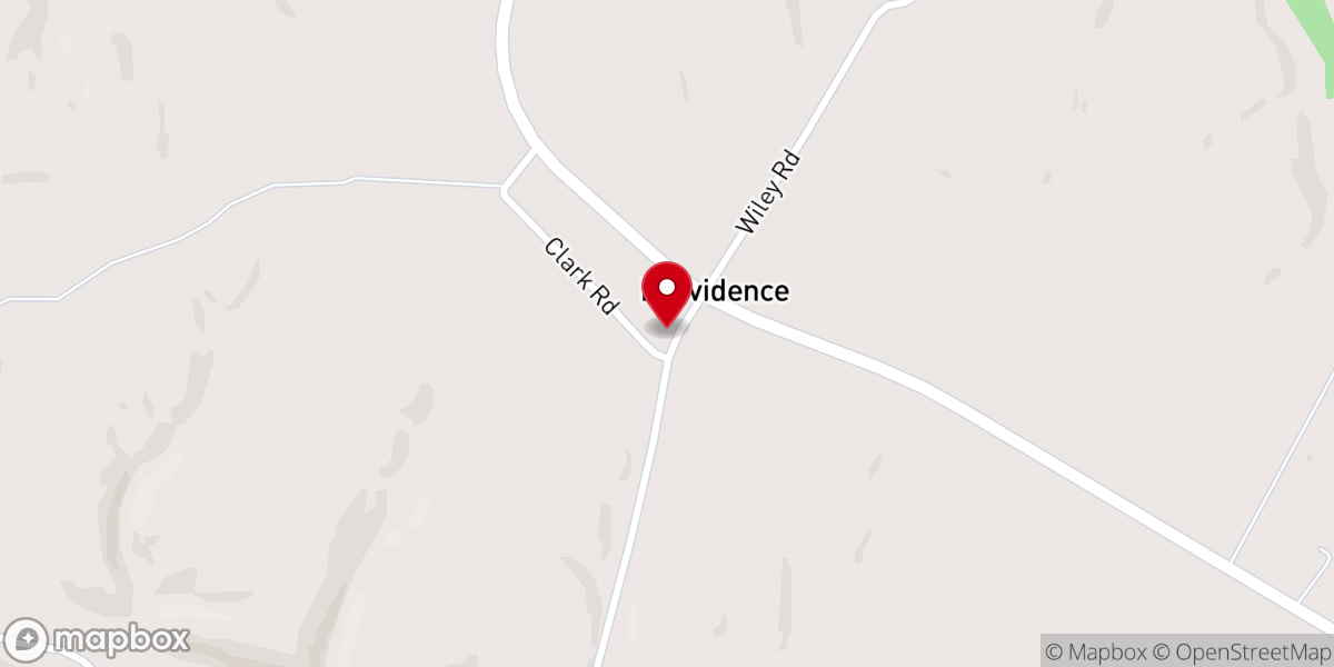 Map showing location of Providence Baptist Church