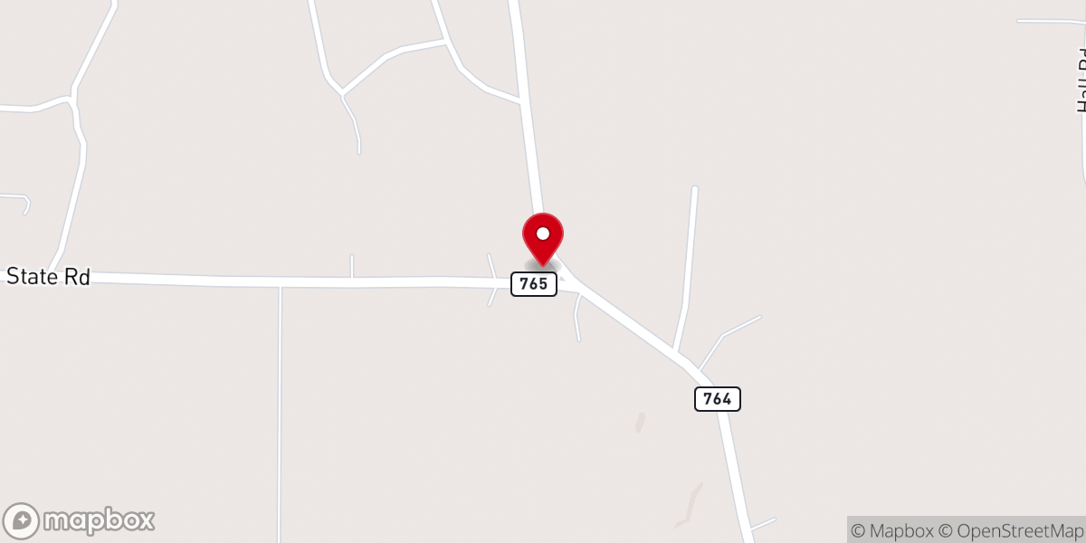 Map showing location of Mim Springs Church