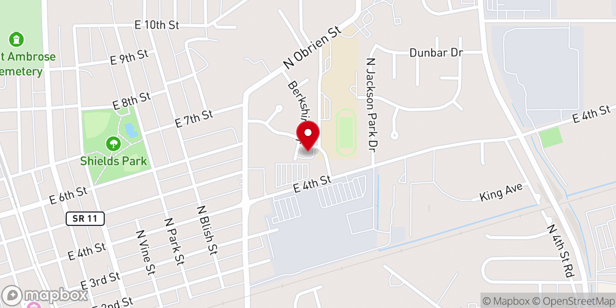 Map showing location of New Life Assembly of God