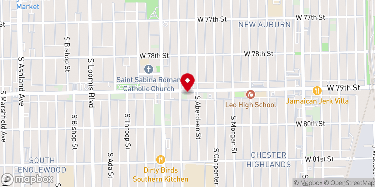 Map showing location of Anointed with Fresh Oil Ministry