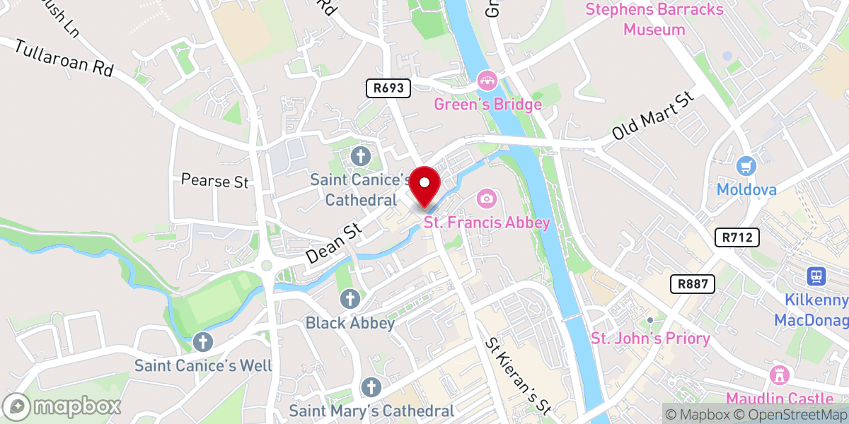 Map showing location of Kilkenny Community Church