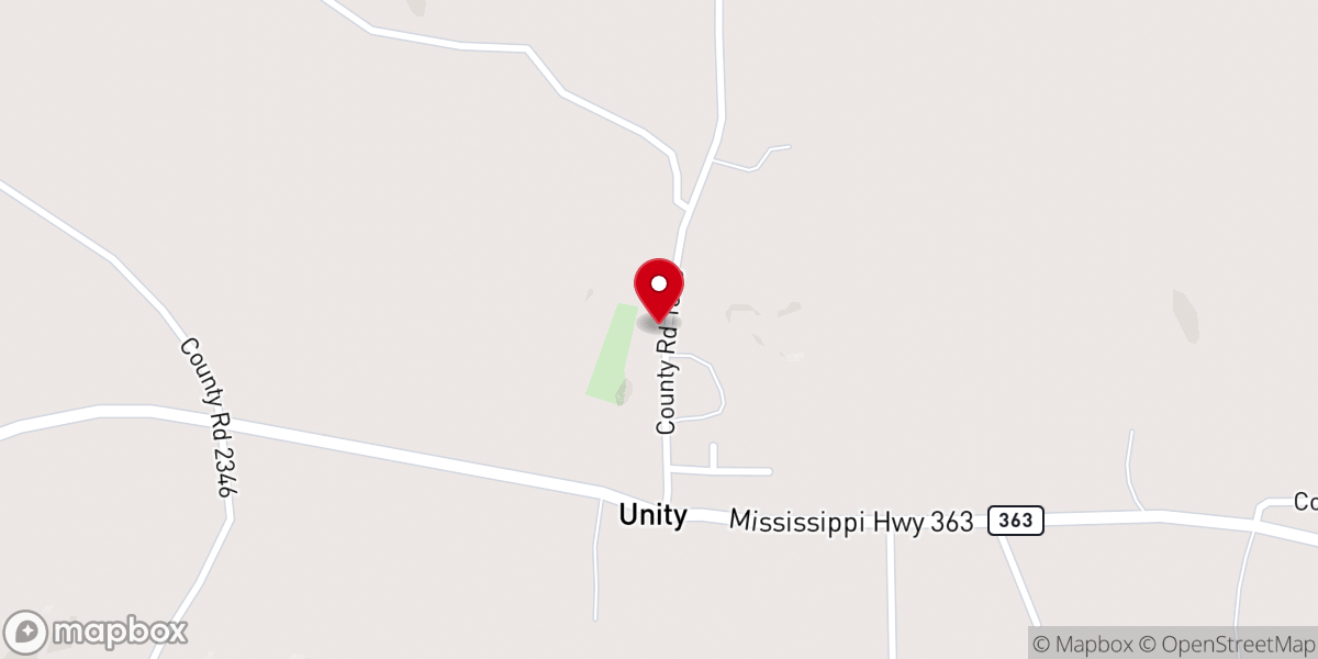 Map showing location of Unity Church