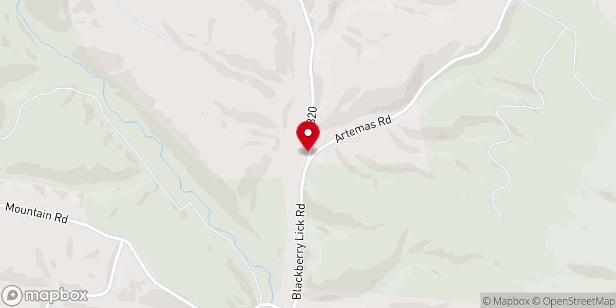 Map showing location of Lebanon Church