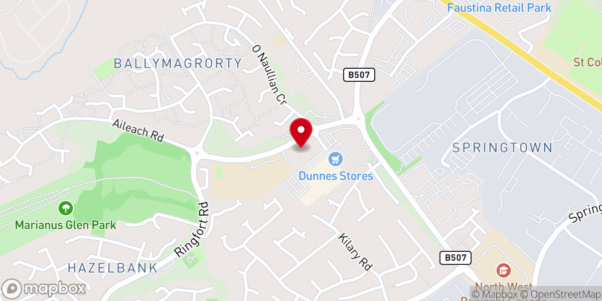 Map showing location of Holy Family Catholic Church