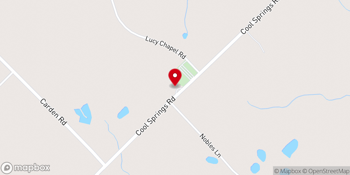 Map showing location of Cool Springs Primitive Baptist Church