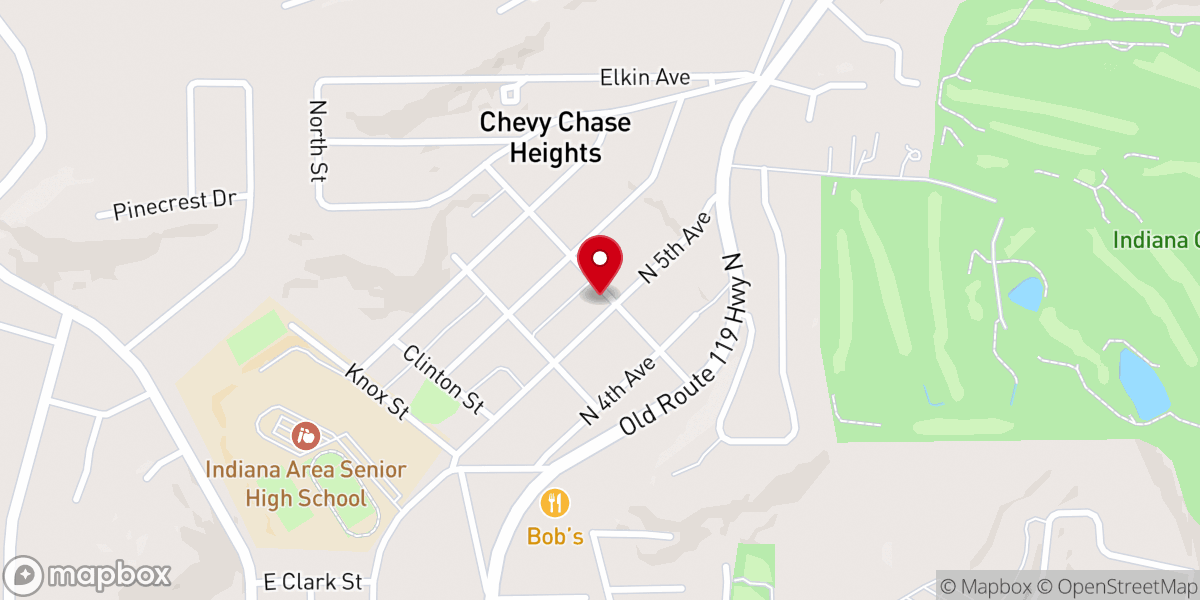 Map showing location of Beulah Baptist Church