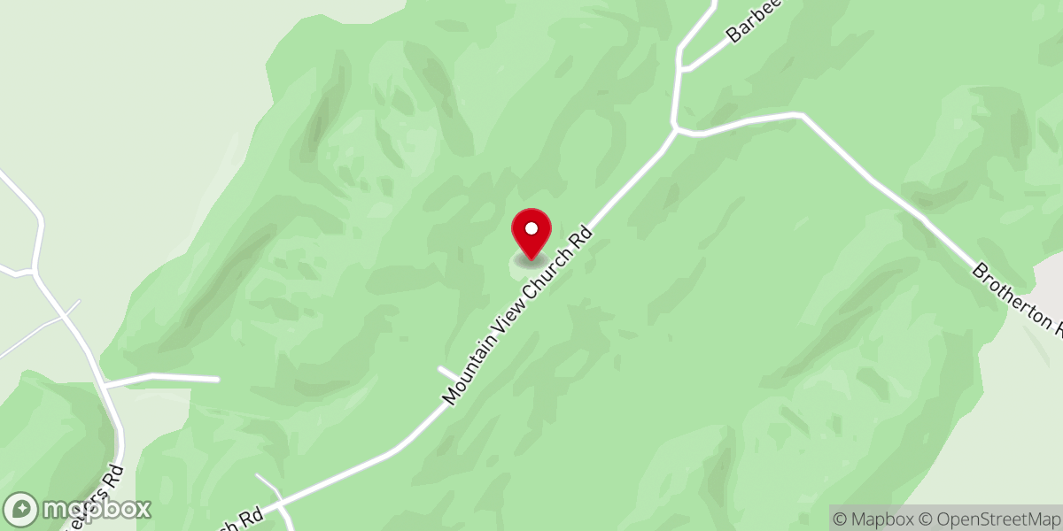 Map showing location of Mountain View Baptist Church