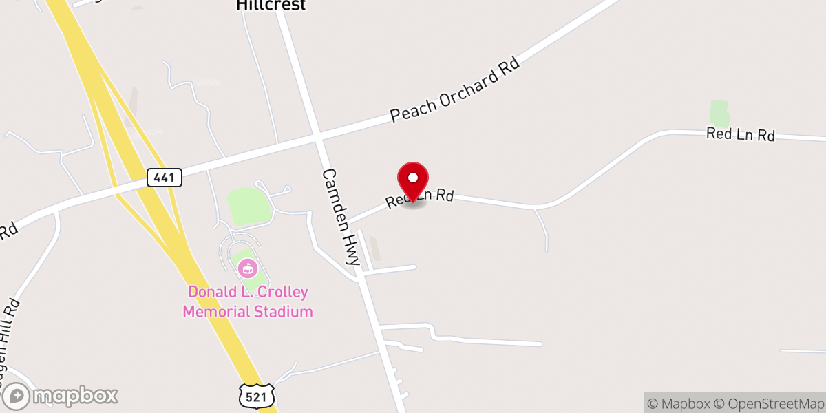 Map showing location of Providence Southern Methodist Church