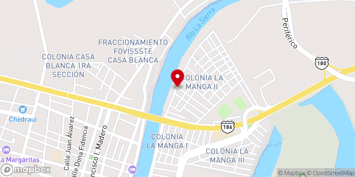 Map showing location of Iglesia Nacional Presbiteriana de México Congregación Monte Moriah.